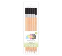 Artiste Sketching Pencils, Grey, Pack of 6, Sketching Pencil Art Supplies for Pencil Case, Sketch Book, Ideal for Drawing and Filling Sketch Pad, Art Pencils Drawing Book