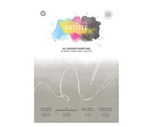 Artiste Tracing Paper Pad A4 Size 63gsm 30 Sheets, Ideal for Copy, Transfer, Tracing Pattern Or Images, Use with Paper, Glass, Metal, Ceramic, Clay, Wood, Excellent Transparency