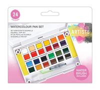 Artiste Watercolour Pan Set - 24 Colours with Water Brush