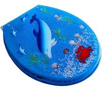 Artistic 3D Durable Toilet Seat with Slow Descent Function Made of Resin Material