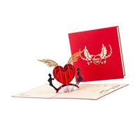 Artistic 3D Popup Greeting Card Sustainable Paper Surprise for Romance Surprises Valentine Birthday Wedding Occasion Paper