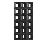 Artistic 3D PU Hollow Partition Wall Panel - 18/9 Grid Room Divider for Bedroom Hotel & Studio Decor - Easy Snap-Together Design (J 60x120cm)