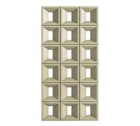 Artistic 3D PU Hollow Partition Wall Panel - 18/9 Grid Room Divider for Bedroom Hotel Studio Decor - Easy Snap-Together Design (J 60x120cm) - Stylish Separation Solution
