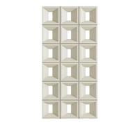 Artistic 3D PU Hollow Partition Wall Panel - 18/9 Grid Room Divider for Bedroom Hotel Studio Decor - Easy Snap-Together Design (J 60x120cm) - Stylish & Functional