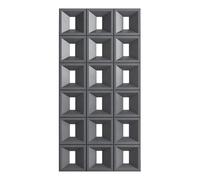 Artistic 3D PU Hollow Partition Wall Panel - 18/9 Grid Room Divider for Bedroom Hotel & Studio Decor - Easy Snap-Together Design (J 60x120cm) - Modern Space Separator