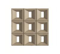 Artistic 3D PU Hollow Partition Wall Panel - 18/9 Grid Room Divider for Bedroom Hotel & Studio Decor - Easy Snap-Together Design 60x120cm (J) - Stylish Privacy Solution