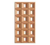 Artistic 3D Room Divider Panel - 18/9 Grid PU Hollow Screen for Bedroom Hotel & Studio Decor - Easy Snap-Together Design 60x120cm - Stylish Partition Wall Solution