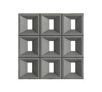 Artistic 3D Room Divider Panel - 18/9 Grid PU Hollow Screen for Bedroom Hotel & Studio Decor - Easy Snap-Together Design (J 60x120cm) - Stylish Space Separation Solution