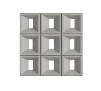 Artistic 3D Wall Partition Panel - 18/9 Grid PU Hollow Room Divider for Bedroom Hotel & Studio Decor - Easy Snap-Together Design (J 60x120cm) - Modern Home Decor Solution