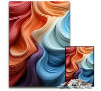 Artistic Abstract Colorful Jigsaw Puzzles for Adults 1000 Piece Wooden Jigsaw Puzzles Ideal for Teenagers & Collectors Travel Gift Family Activity 1000 PCS(75x50cm)