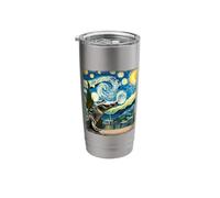 Artistic Alligator Stuff Van Gogh Starry Night Alligator Stainless Steel Insulated Tumbler