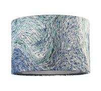 Happy Homewares Artistic and Fluid Textured Lamp Shade in Blue Teal and Soft Green