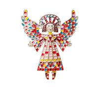 Artistic Angel Wing Shape Brooch Fashionable Alloy Accessory for Jackets Scarf Alloy Angelic Wing Pin