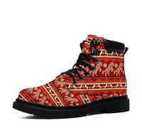 Artistic Ankle Boots for Women - Vibrant Mandala, Floral, Abstract Prints, Slip-Resistant, Comfortable for Fall & Winter