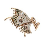 Artistic Antique Flower Faerie Brooch, YNCP6184 white
