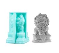 Artistic Asian Lions Silicone Baking Molds Dishwasher Safe Efficient Jellies Making Molds for Chocolate Ice Creams Home Decors Silicone