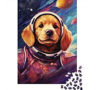 Artistic Astronaut Golden Retriever 1000 Piece Jigsaw Puzzles for Adults Jigsaw Puzzle 1000 Pieces Jigsaws Adults Puzzles Gifts 1000pcs (75x50cm)