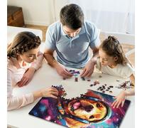 Artistic Astronaut Golden Retriever 500 Piece Jigsaw Puzzle for Adult Toy Intellectual Game Educational Game for Adult Stress Relief Home Decoration 500pcs (52x38cm)