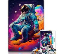 Artistic Astronauts Puzzles for Teenagers Teens 1000pc Puzzle,Pattern Assembly Fun at Home Activities,Birthday Present,Travel Gifts (50x75cm)