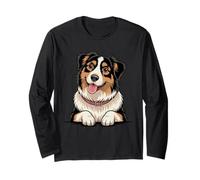 Artistic Aussie Herding Australian Shepherd Long Sleeve T-Shirt