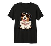 Artistic Aussie Herding Australian Shepherd Premium T-Shirt