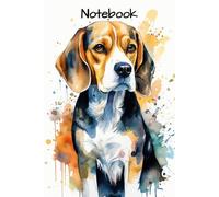 Artistic Beagle Watercolor Journal: Vibrant Splatter Art Dog Notebook | 120 Lined Pages, 6x9 Inch | Unique Gift for Beagle Owners, Hound Lovers, and Students