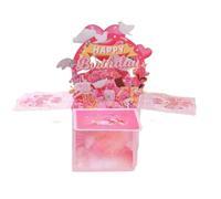 Artistic Birthday Card Crafted From Recycled Paper Spacious Interior for Note Printing Individualized Birthday Cards