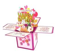 Artistic Birthday Card Crafted From Recycled Paper Spacious Interior for Note Printing Writable Birthday Cards