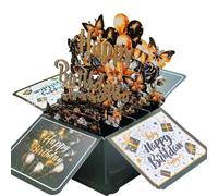 Artistic Birthday Card Crafted From Recycled Paper Spacious Interior for Note Printing Writable Birthday Cards