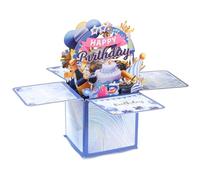 Artistic Birthday Card Crafted From Recycled Paper Spacious Interior for Note Printing Writable Birthday Cards