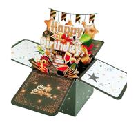 Artistic Birthday Card Crafted From Recycled Paper Spacious Interior for Note Printing Writable Birthday Cards