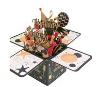 Artistic Birthday Card Crafted From Recycled Paper Spacious Interior for Note Printing Writable Birthday Cards