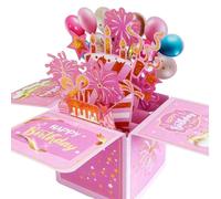 Artistic Birthday Card Crafted From Recycled Paper Spacious Interior for Note Printing Writable Birthday Cards