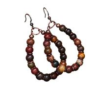 Artistic Bohemian Inspired Natural Stone Earrings Unique Pearl Earrings For Women Who Love Vintage Styles Handmade Pearl Earrings, one size, As described