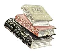 Artistic Book Shaped Enameled Rhinestones Brooch for Cultural Expression and Fashion Enthusiasts Seeking Unique Jewelry Unisex Pin