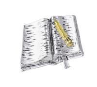 Artistic Book Shaped Enameled Rhinestones Brooch for Cultural Expression and Fashion Enthusiasts Seeking Unique Jewelry Light Brooch