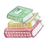 Artistic Book Shaped Enameled Rhinestones Brooch for Cultural Expression and Fashion Enthusiasts Seeking Unique Jewelry Fashion Pin