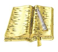 Artistic Book Shaped Enameled Rhinestones Brooch for Cultural Expression and Fashion Enthusiasts Seeking Unique Jewelry Cultural Badge