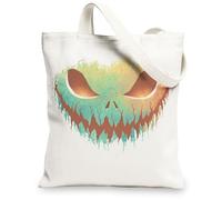 Artistic Canvas Tote Bags, Graphic Design Reusable Grocery Bags, Lightweight Washable Shoulder Strap Canvas Bags for Gym Outdoor Travel Beach Picnic 13x15 Inch