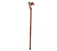 Artistic Carved Head Wood Walking Stick Vintage Crutches For Parties And Everyday Use With Antislip Grip 90cm Long Cane Artistic Wood Cane