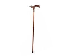 Artistic Carved Head Wood Walking Stick Vintage Crutches For Parties And Everyday Use With Antislip Grip 90cm Long Cane Artistic Wood Cane