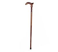Artistic Carved Head Wood Walking Stick Vintage Crutches For Parties And Everyday Use With Antislip Grip 90cm Long Cane Artistic Wood Cane