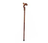 Artistic Carved Head Wood Walking Stick Vintage Crutches For Parties And Everyday Use With Antislip Grip 90cm Long Cane Artistic Wood Cane