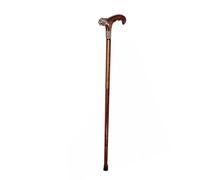 Artistic Carved Head Wood Walking Stick Vintage Crutches For Parties And Everyday Use With Antislip Grip 90cm Long Cane Wood Cane
