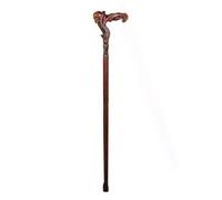 Artistic Carved Head Wood Walking Stick Vintage Crutches For Parties And Everyday Use With Antislip Grip 90cm Long Cane Artistic Wood Cane