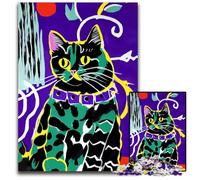 Artistic Cat Collage Jigsaw Puzzles 1000 Pieces for Adults Puzzles for Adults Ideal for Lover Perfect Christmas New Year Valentine's Gift 1000 PCS(38x26cm)