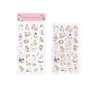 Artistic Cats Face Die Cut Label for Bullets Journals Planners Reusable Adhesive Sticker with Multiple Emotion Designs Cats Sticker Sheets