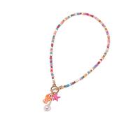 Artistic Ceramic Fish Pendant on Adjustable Chain with Blue and White Detail for Party Sea Life Inspired Necklace, One Size, As described, As described