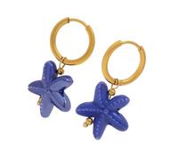 Artistic Ceramic Starfishes Drop Earrings Marine Inspired Handcrafted Jewelry For Casual Outings Alloy Comfort Fit Stylish Ceramic Drop Earrings