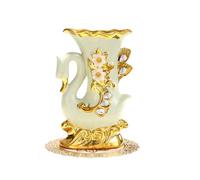 Artistic Ceramic Vases with Elephant Sculpture for Flowers Arrangement Decors for Living Space or Centerpieces Elegant European Artistic Flower for Living Room Decorative
